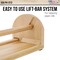 US Art Supply 12-Inch Wooden Tabletop Easel Paper Roll Holder and Dispenser - Craft Paper Roll Dispenser with Safe Tear Strip, Solid Wood Construction